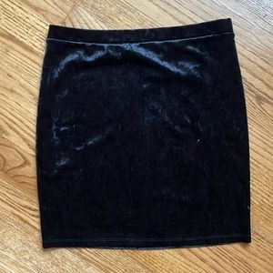 velvet elastic waist skirt